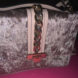 Velvet pink Aldo purse worn once